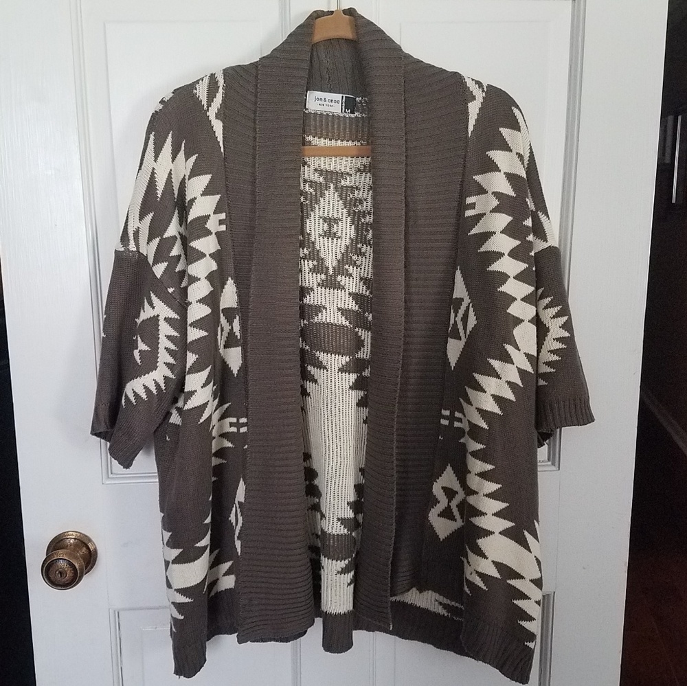 jon & anna Dolman Short Sleeve Cardigan Sweater